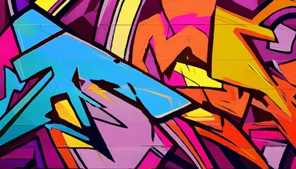 graffiti wall abstract background, Generative Ai not real photo, idea for artistic pop art background backdrop