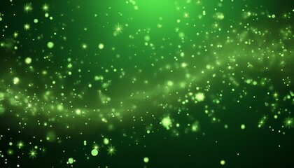 Obraz premium Green Christmas particles and sprinkles for a holiday event. Background with sparkles and glitters