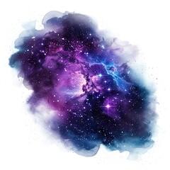 Fototapeta premium Purple and Blue Space Filled With Stars isolated 