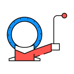 chain vice line icon vector. chain vice sign. isolated symbol illustration