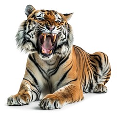 Obraz premium tiger isolated on white background
