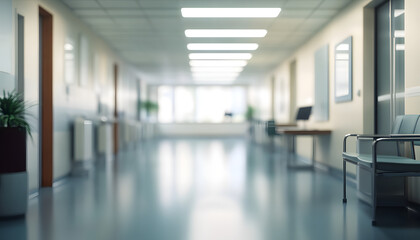 Fototapeta premium Abstract blur hospital clinic medical interior background stock photo Office, Backgrounds, Medical Clinic, Defocused, Hospital