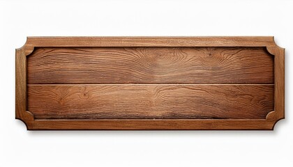 wooden signboard isolated on white or transparent background.  file