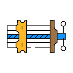 quick release vice line icon vector. quick release vice sign. isolated symbol illustration