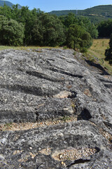 Anthropomorphic tombs in the medieval necropolis of Santa Maria