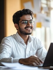 Businessman Working at a Desk