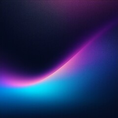 Abstract grainy gradient background blue purple black glowing color wave dark backdrop noise...