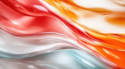 Naklejka premium A mesmerizing image of elegant layers of vibrant abstract colors, capturing the movement and fluidity of hues to convey creativity, emotion, and artistic modernity.
