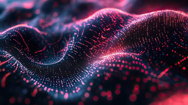 an abstract representation of neural technology and artificial intelligence showcasing the concept of machines learning and evolving by processing vast amounts of big data.create by F.a