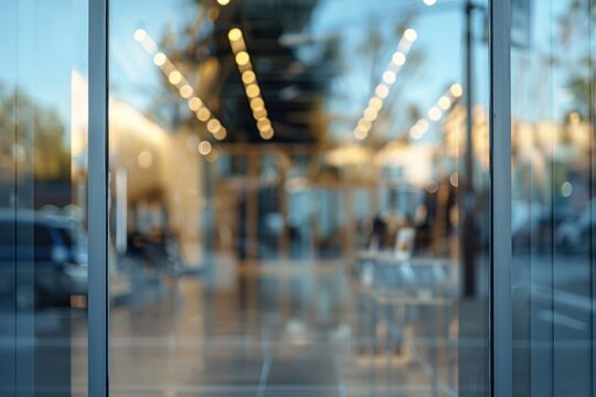 Shop window mockup door transportation automobile.