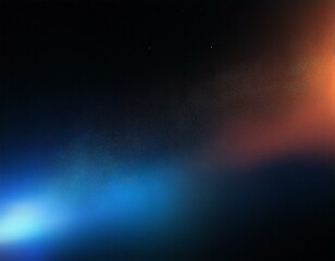 grainy colorful warm blue light leaks on black background with dust texture. abstract damaged scratched retro film analog effect for using over photos as overlay or screen filter