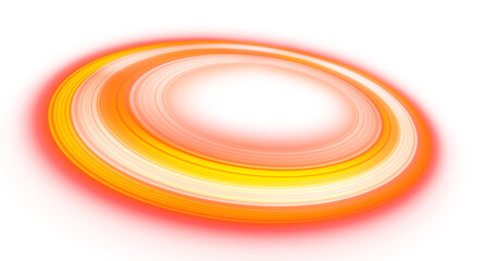 orange glowing line circle frame element