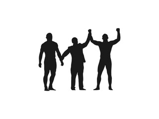 Wrestling silhouette.