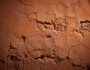 Fototapeta premium Old clay wall grungy backdrop
