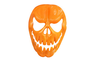 pumpkin head skull isolated on white