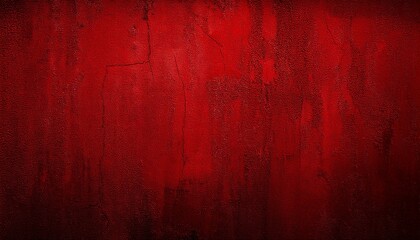 Obraz premium Old red scratched wall, grungy background or texture