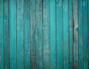 Naklejka premium Old teal colored wooden wall