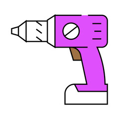 screwdriver construction line icon vector. screwdriver construction sign. isolated symbol illustration