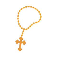 rosary with cross symbol of catholic religion