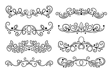 Hand drawn ornamental divider collection