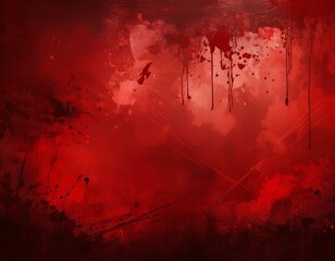 red bloody grungy background or texture with splatters