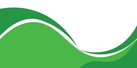 Modern green banner background. Graphic design banner pattern background template with dynamic wave shapes.