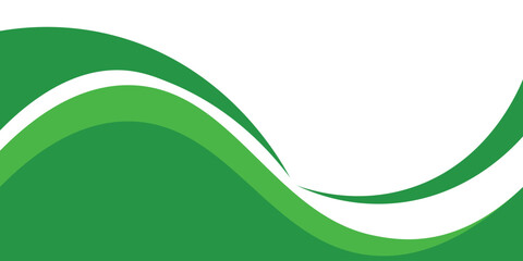 Modern green banner background. Graphic design banner pattern background template with dynamic wave shapes.