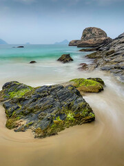rocky coast of the sea