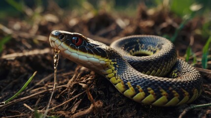 Fototapeta premium Snake, Lizard, Venom, Cobra, Teeth, Wildlife, Venomous Animals, Fangs, Scales