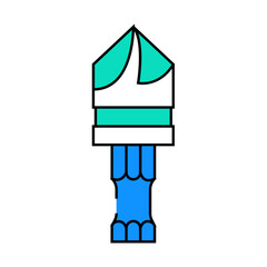 countersink drill bit line icon vector. countersink drill bit sign. isolated symbol illustration