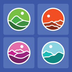 Mountain icon illustration