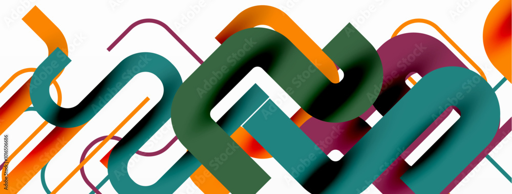 Poster wave lines minimal abstract background