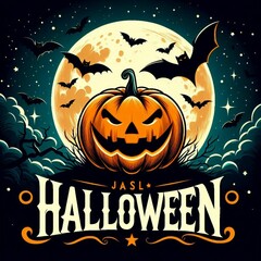halloween background with pumpkin image 1,Generative Ai
