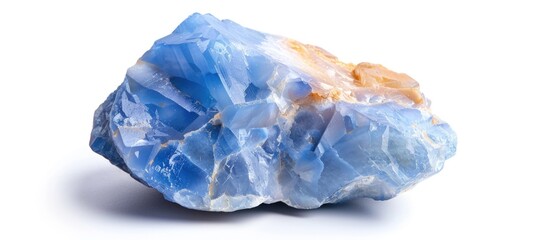 Chalcedony Stone Isolated on White Background