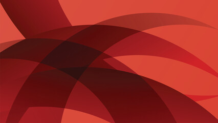 Fototapeta premium Geometric red abstract background. Waves shapes with shadow and light composition. Modern design. Vector illustration