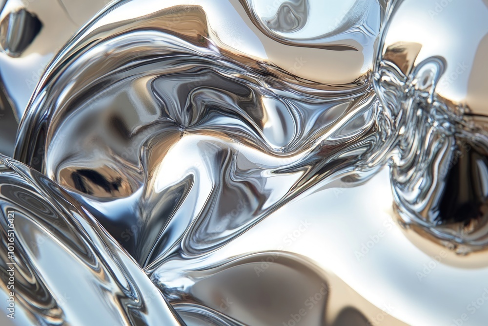 Poster a detailed shot of a metallic surface with a reflective finish.