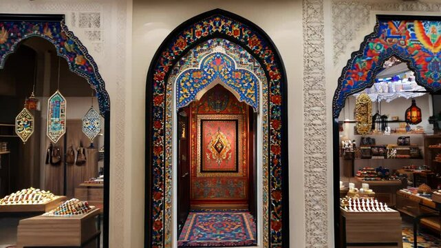 Traditional Middle Eastern Bazaar Interior