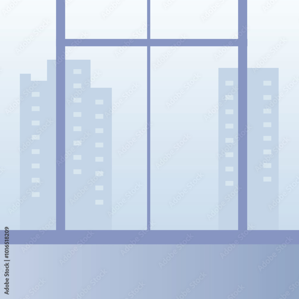 Poster skyscraper buildings window scene background and copy space.