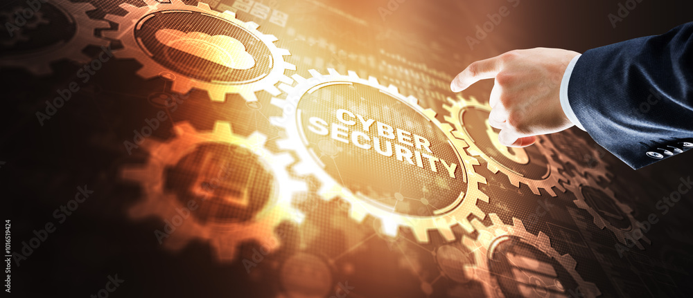 Poster internet cyber network security 2024. new level of security for your company