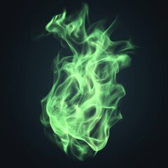 Obraz premium Droped shaped green fire accessories accessory bonfire.