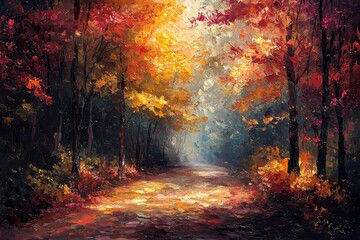 Abstract oil painting illustration background created with Generative AI
