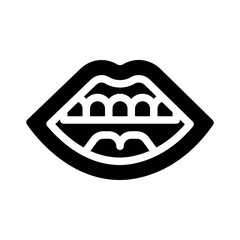 Mouth glyph icon