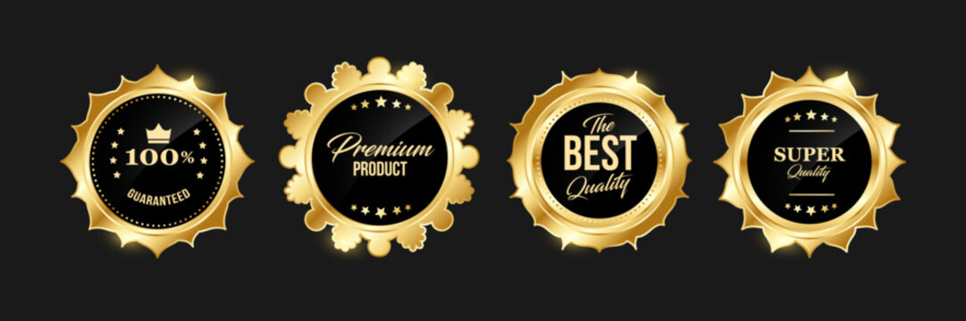 Luxury Gold and Navy Blue Best Quality Badges Collection

