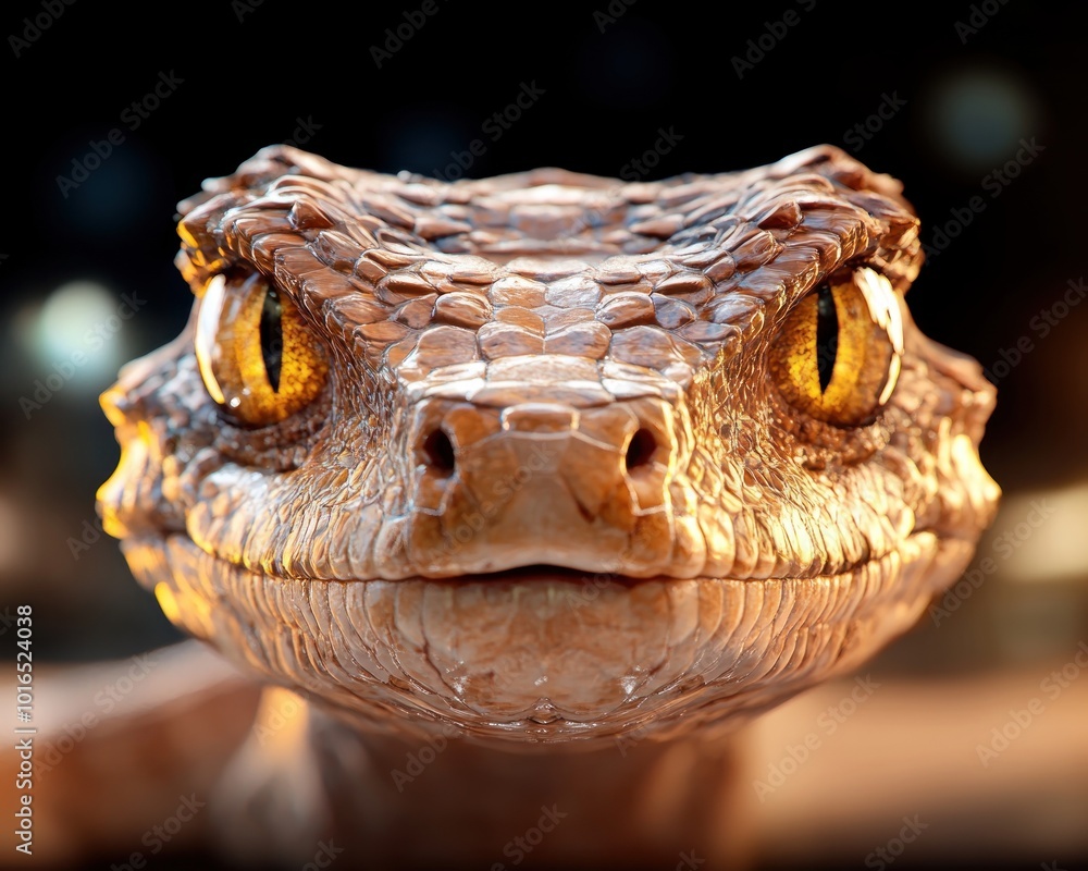 Aufkleber the intense gaze of a snake close-up of a reptile's eye with sharp reflections on scales this striki