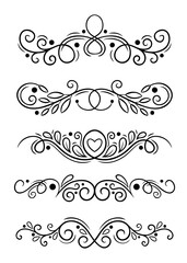 Hand drawn ornamental divider collection