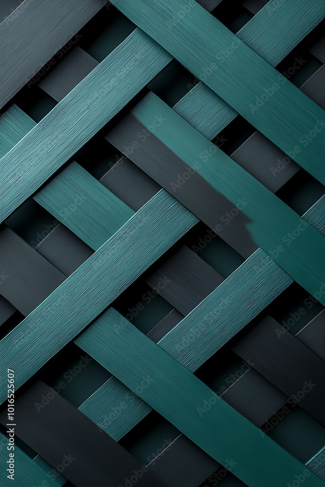 Poster modern green and black abstract geometric artwork with diagonal patterns offering a bold and strikin