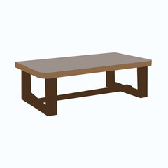 wooden table isolated on white