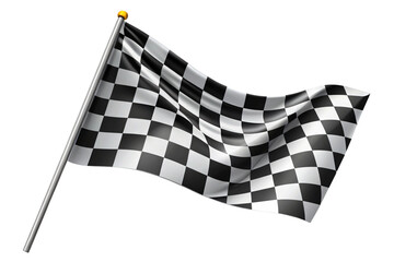 checkered flag isolated on white