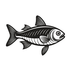 Hilsa Fish vector illustration, Hilsa silhouette