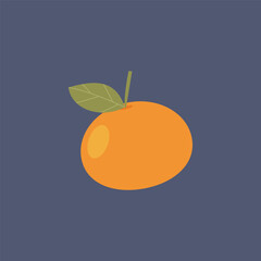 orange fruit in flat vector design.